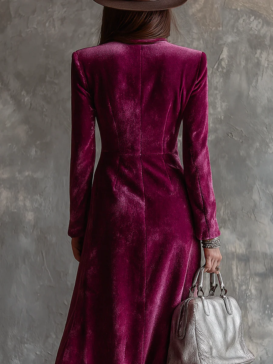 Cosima – Maxi Dress with Velvet Blazer Style