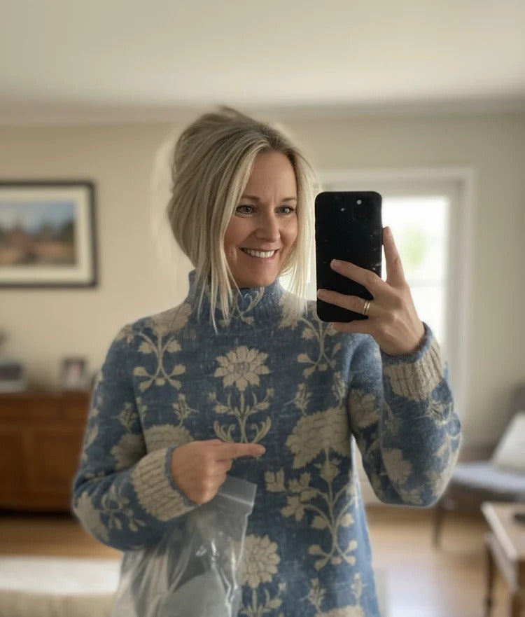 Ellis – Forest Green Knitted Turtleneck Sweater