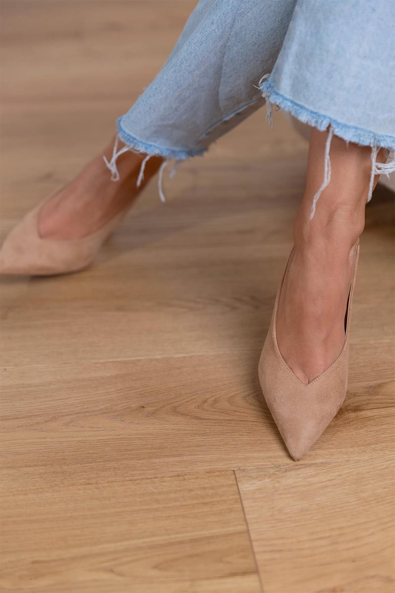 Helena - Nude Slingback High Heels