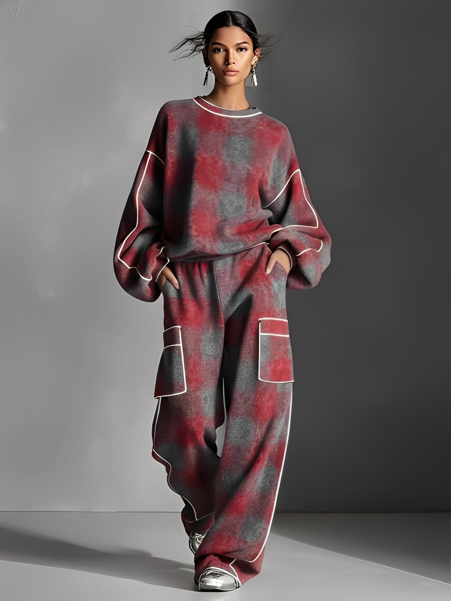 Elena - Stylish Graphic Two-Piece Ensemble