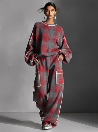 Elena - Stylish Graphic Two-Piece Ensemble
