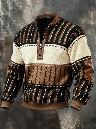 Archer – Vintage-Inspired Contrast Half-Zip Sweatshirt