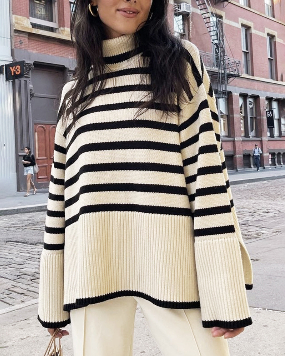 Calla – Stylish Striped Casual Knit Sweater
