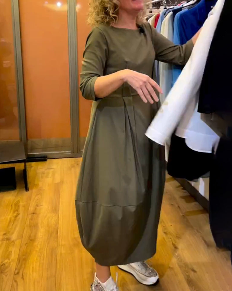 Jessica - Sophisticated Round Neck Dress
