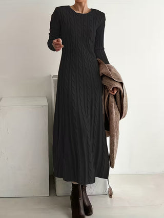 Jemima - Chic Long Cable Knit Dress