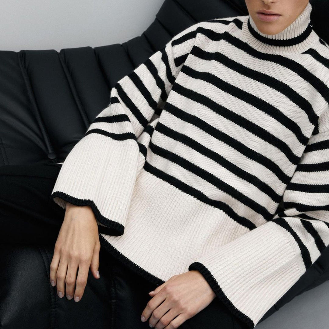 Calla – Stylish Striped Casual Knit Sweater