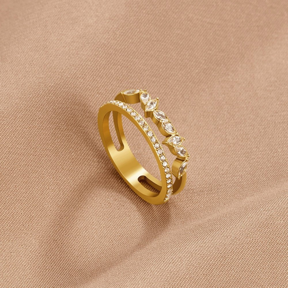 Gold Crystal Ring