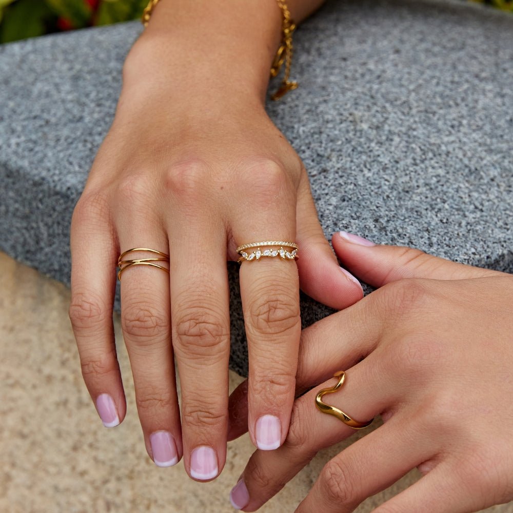 Gold Crystal Ring