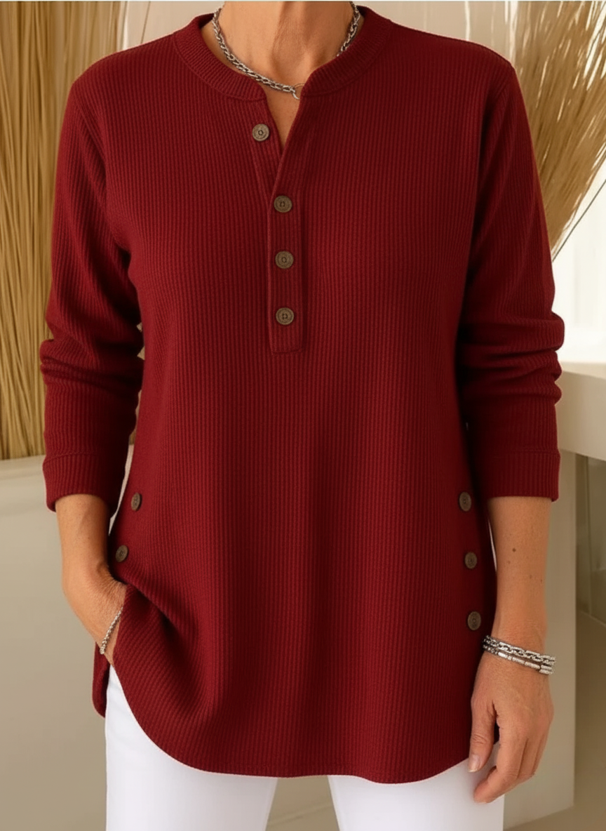 Evadne – Classic Long-Sleeve Knit Sweater