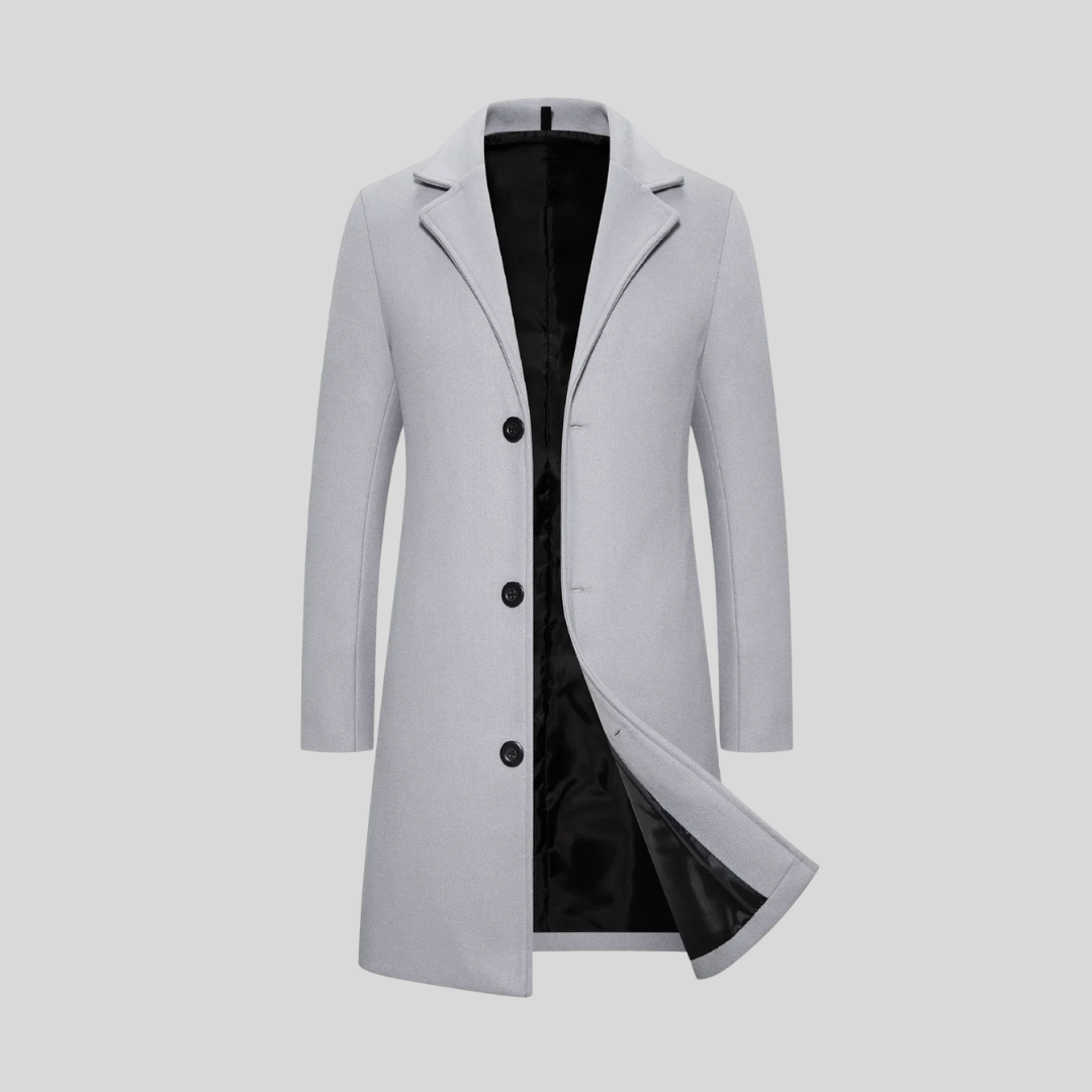 Rhys – Elegant Long Wool Overcoat