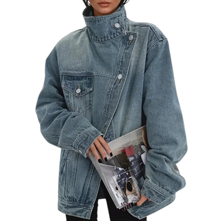 Cleo – Asymmetrical Button Jacket for Urban Style