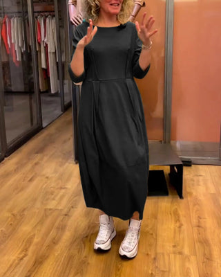 Jessica - Sophisticated Round Neck Dress