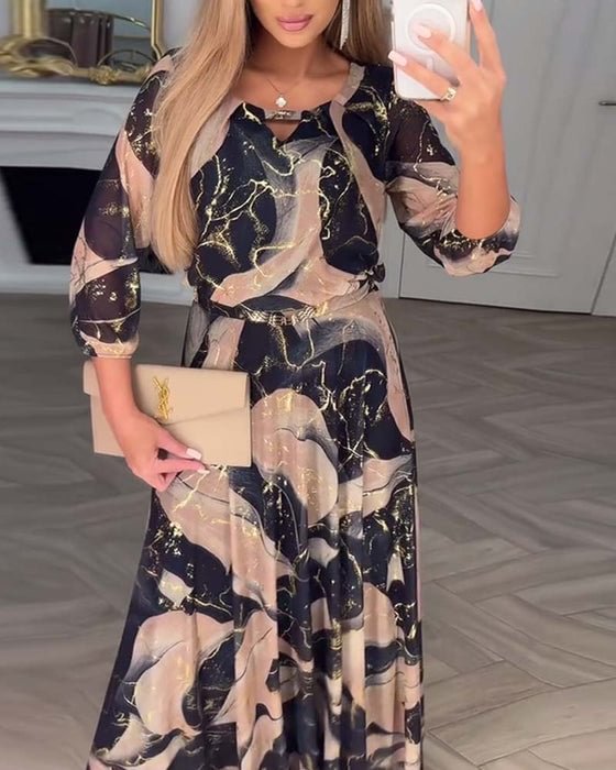 Gloria – Floral Chiffon Maxi Dress