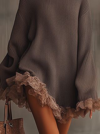 Ruffled Knit Dress by Hester
