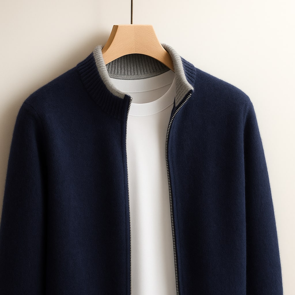 Isaac – Knitted Zip-Up Jacket