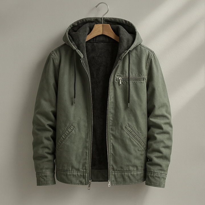 Finnley – Canvas Jacket with Cozy Sherpa Lining