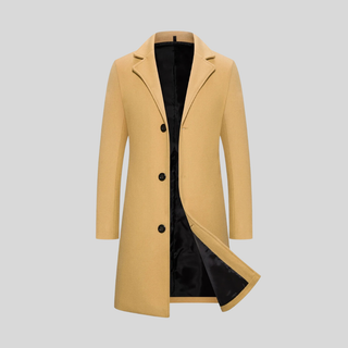 Rhys – Elegant Long Wool Overcoat