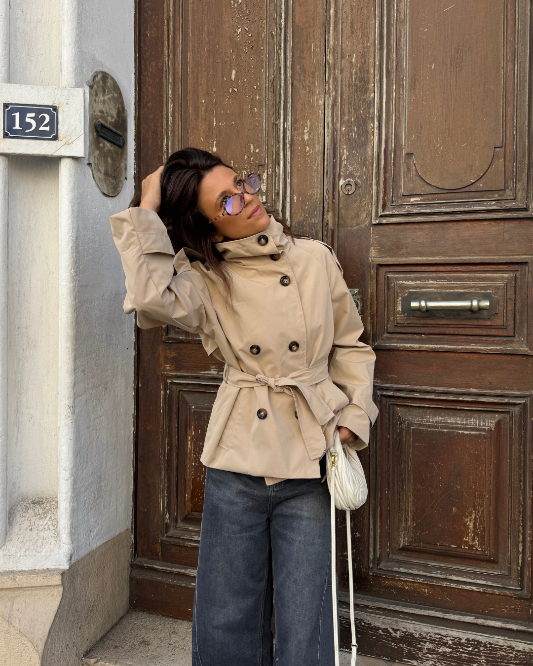 Millie – Chic Cropped Trench Coat for Effortless Autumn Style