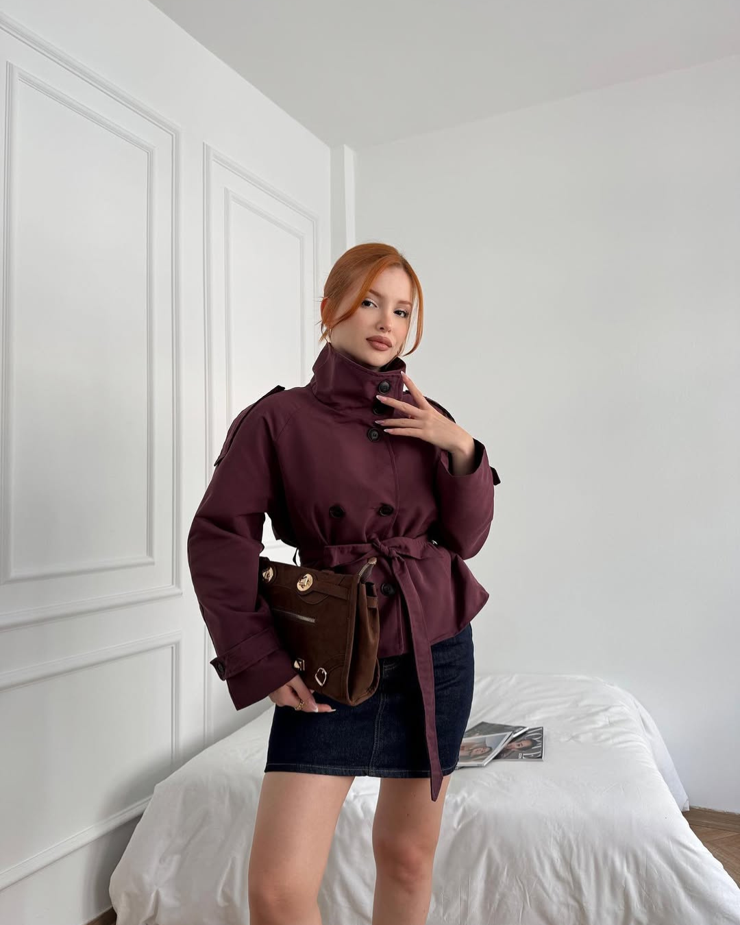 Millie – Chic Cropped Trench Coat for Effortless Autumn Style
