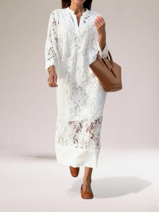 Silvina™ | Elegant Lace Maxi Gown