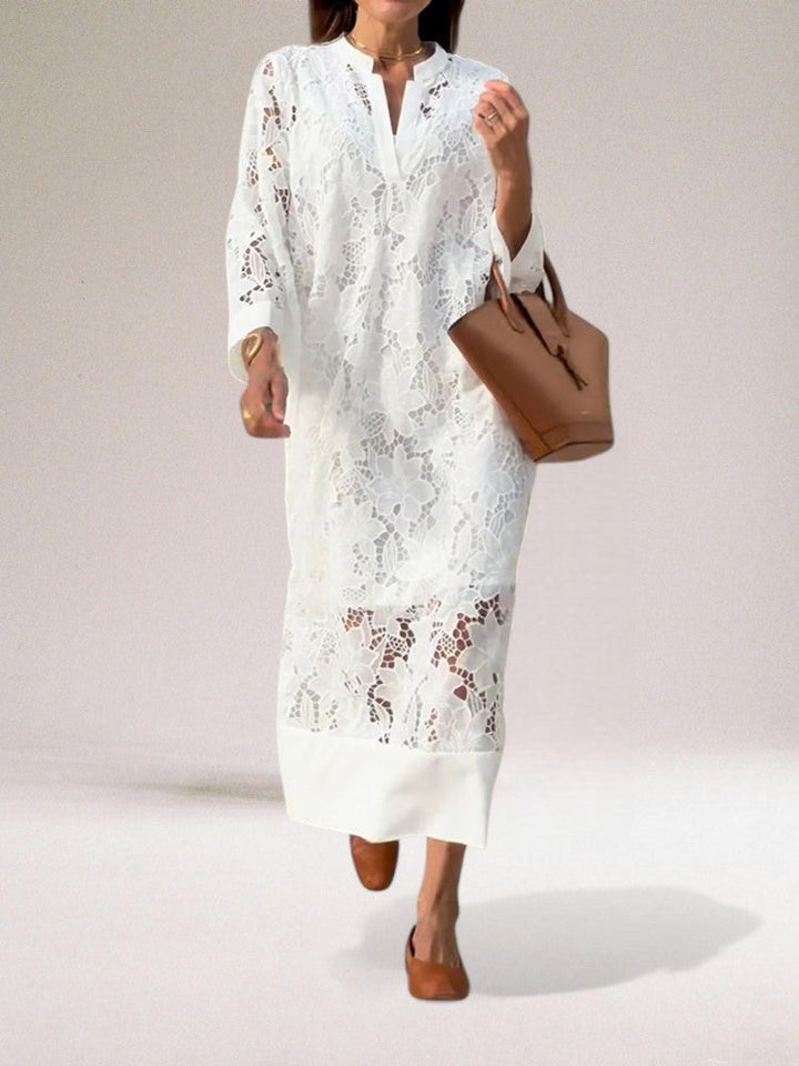 Silvina™ | Elegant Lace Maxi Gown