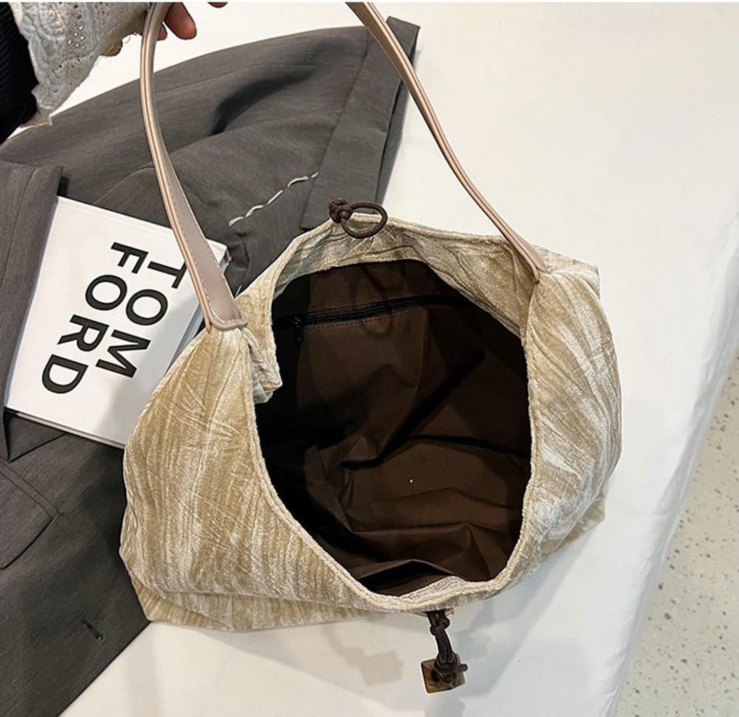 Velvet Crossbody Shoulder Bag