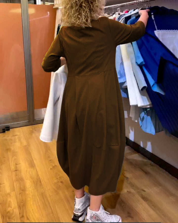 Jessica - Sophisticated Round Neck Dress