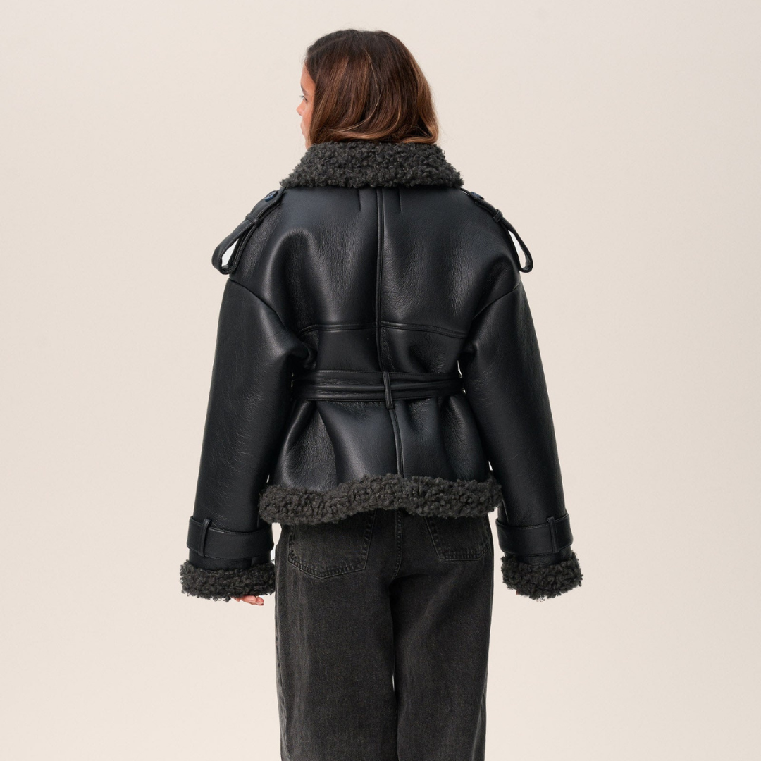 Luna – Shearling Coat with Belt