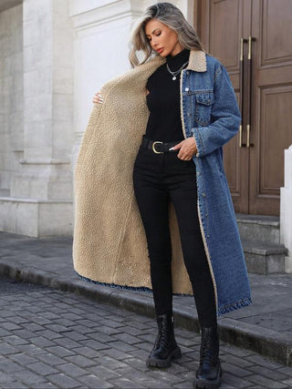Cora - Extended Length Fleece-Lined Coat