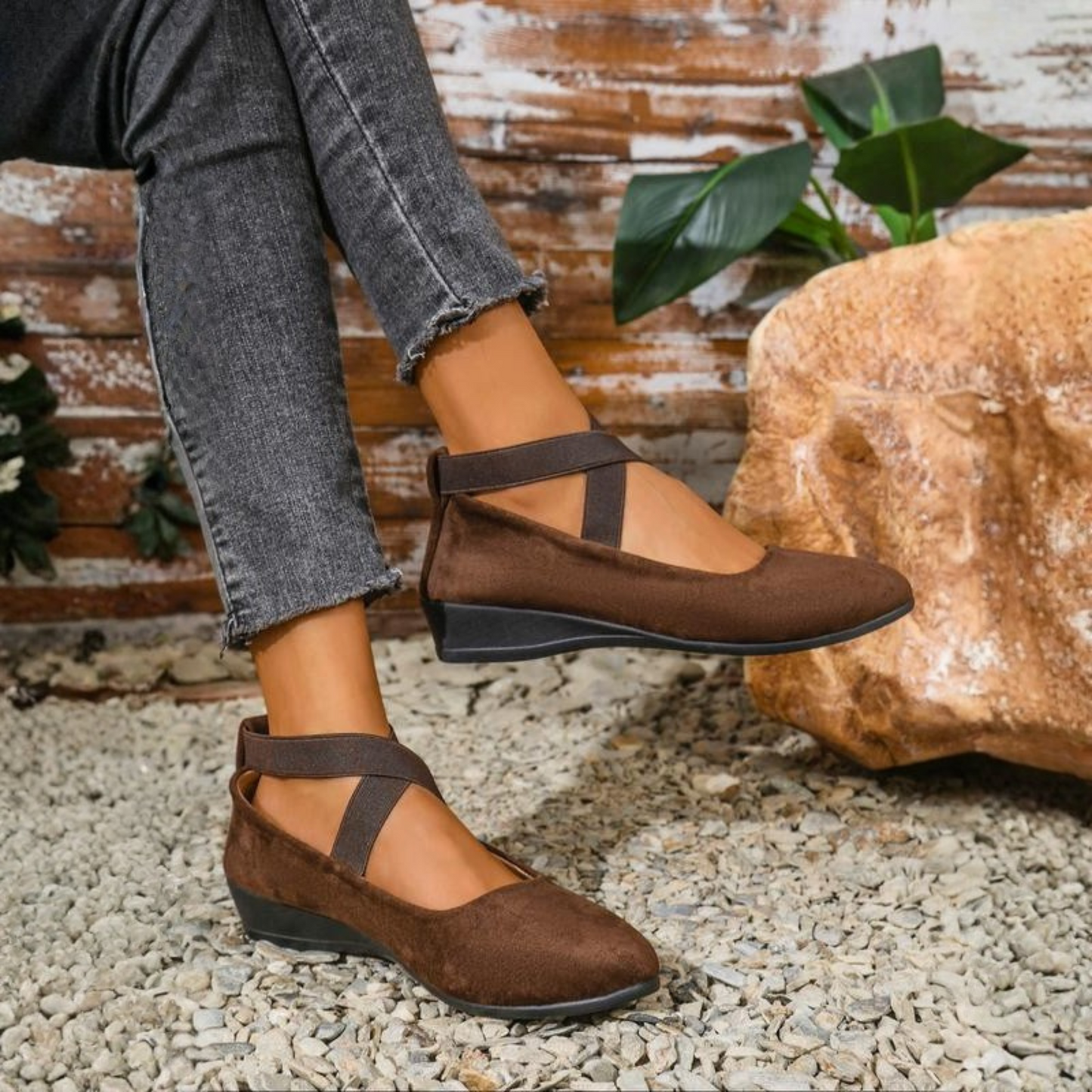 Philippa – Cozy Closed Wedge Slip-On Footwear