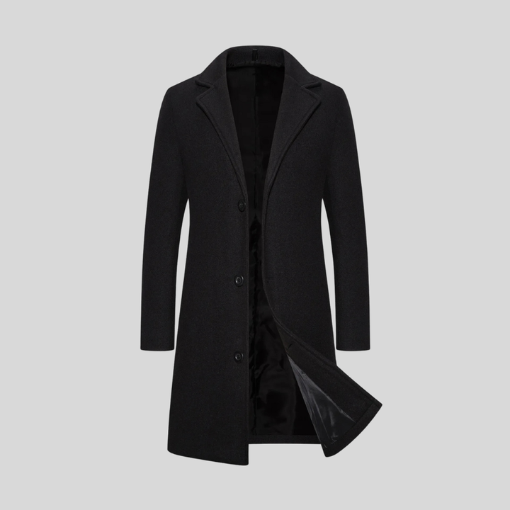 Rhys – Elegant Long Wool Overcoat