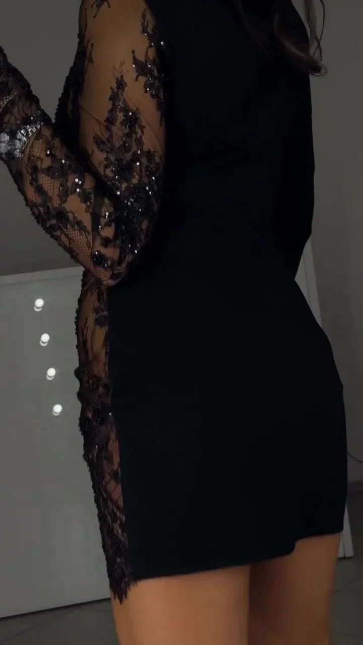 Amelia - Mini Dress with Lace Details