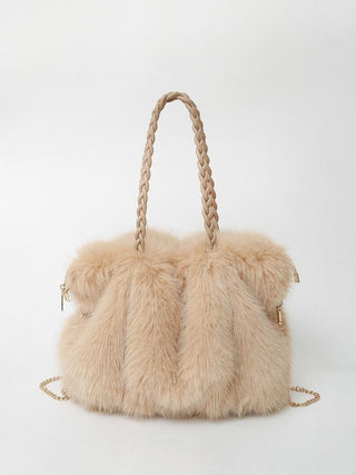 Versatile Plush Velvet Shoulder Tote Bag