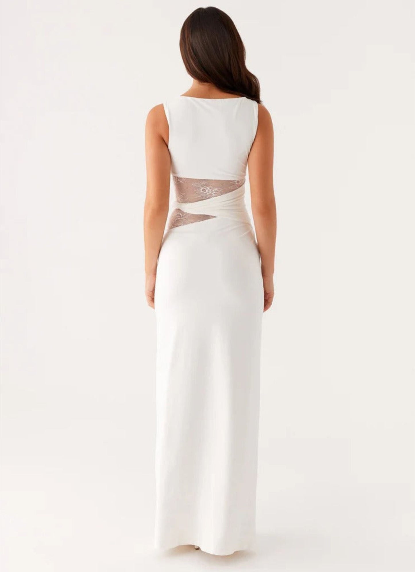 Eliana – Elegant Maxi Dress with Flattering Silhouette, Subtle Cutouts, and Delicate Lacing