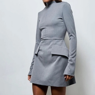Luxoria - Elegant Turtleneck Mini Dress