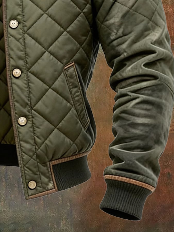 Cormac – Quilted Jacket Featuring Leather Accents