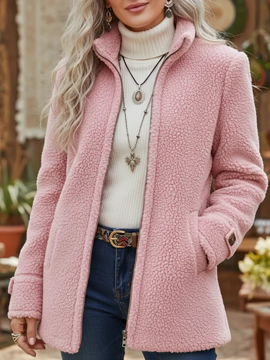 Devina – Full-Zip Jacket with Lambswool Texture
