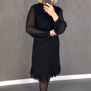 Freya – Crew Neck Dress with Crystal Embellishments