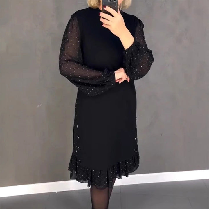 Freya – Crew Neck Dress with Crystal Embellishments