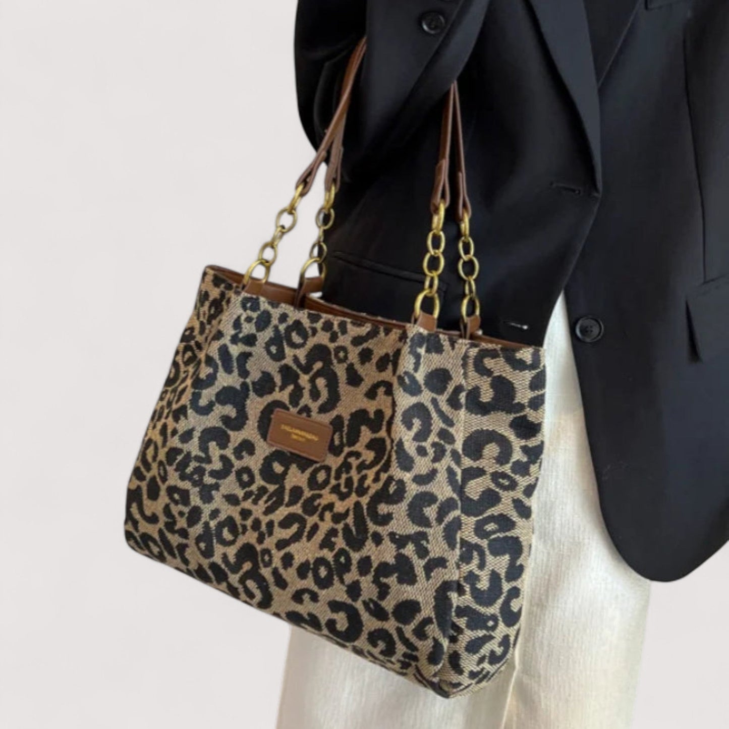 Leopard Canvas Shopping Bag