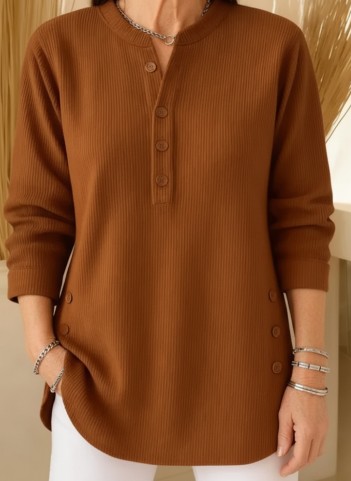 Evadne – Classic Long-Sleeve Knit Sweater