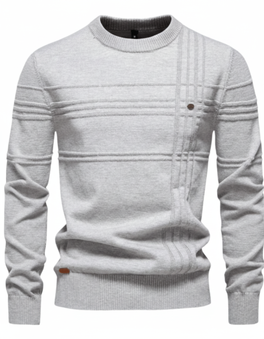 Jayden - Stylish Checked Knit Sweater