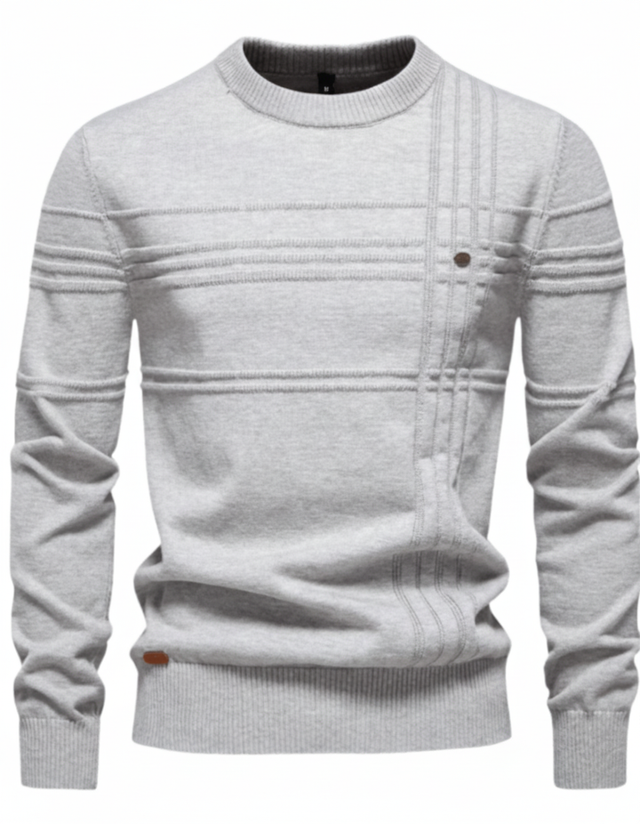 Jayden - Stylish Checked Knit Sweater
