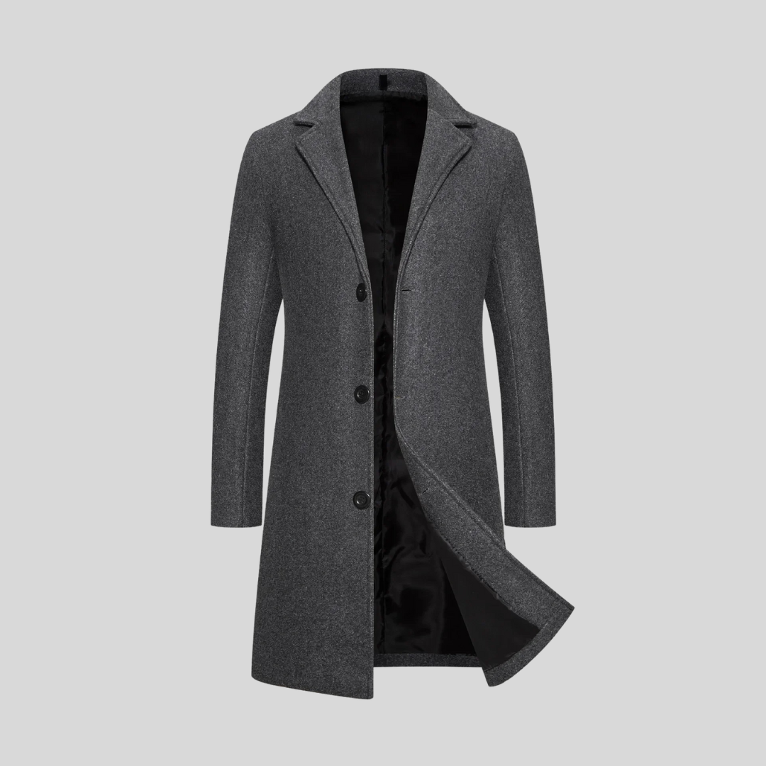Rhys – Elegant Long Wool Overcoat