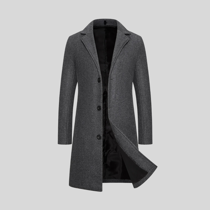 Rhys – Elegant Long Wool Overcoat
