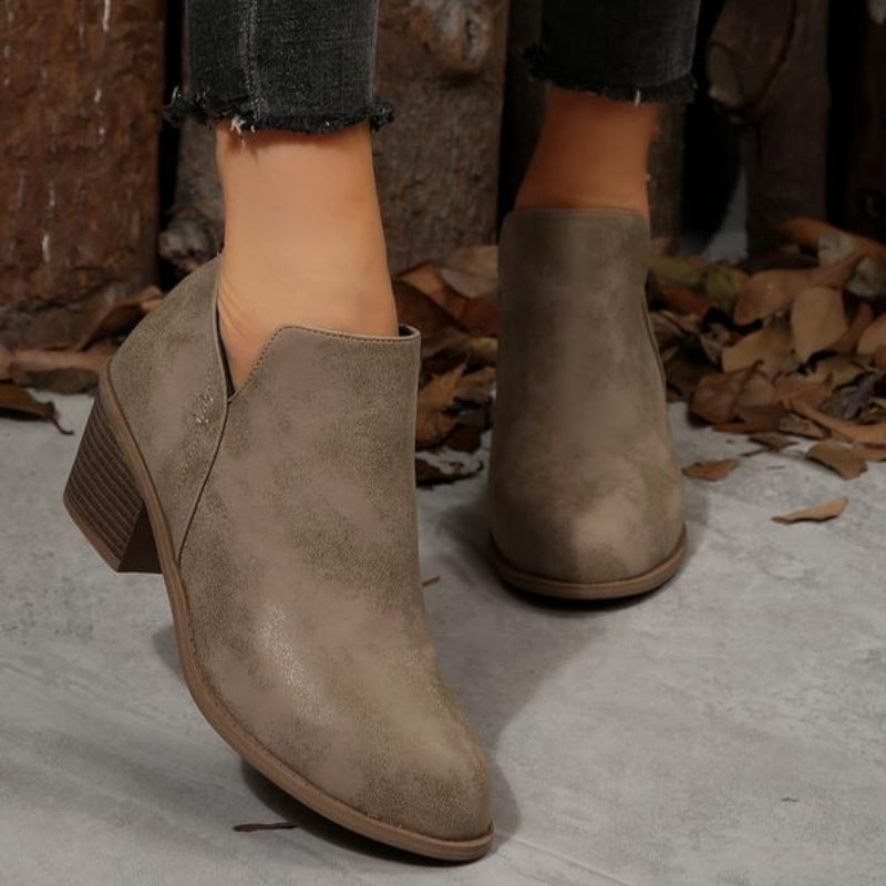 Theodora – Textured Ankle Booties