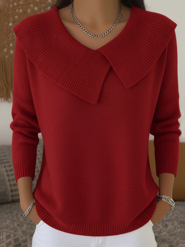Saffron - Warm & Festive Lapel Sweater