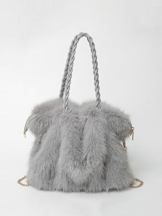 Versatile Plush Velvet Shoulder Tote Bag