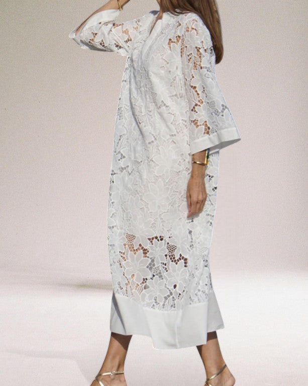 Silvina™ | Elegant Lace Maxi Gown