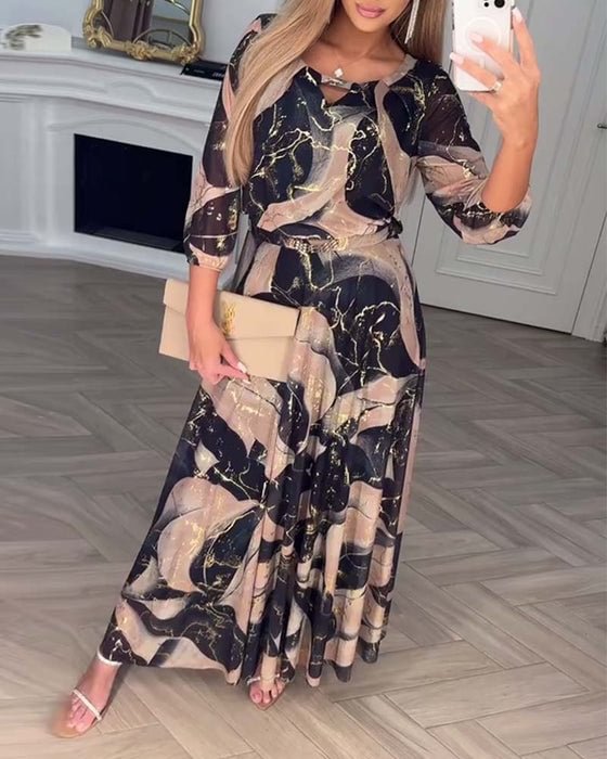 Gloria – Floral Chiffon Maxi Dress